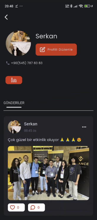 Profil ekranı